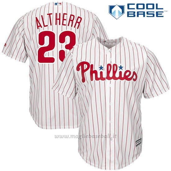 Maglia Baseball Uomo Philadelphia Phillies Mens Aaron Altherr Bianco Cool Base